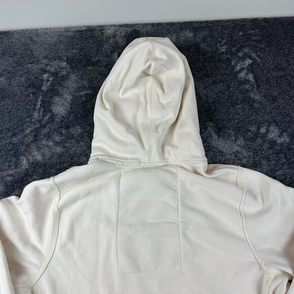 Vtg Y2K Abercrombie & Fitch Waffle Hoodie Pullover Spellout Distressed Men's L* - Picture 12 of 16